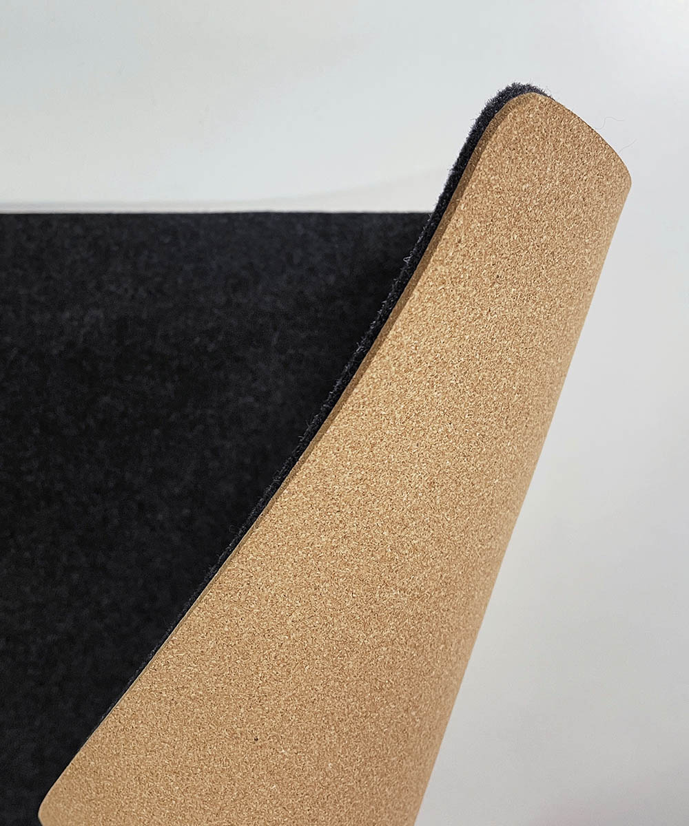 Podkładka na biurko z filcu i korka - ciemny szary - obrazek 8